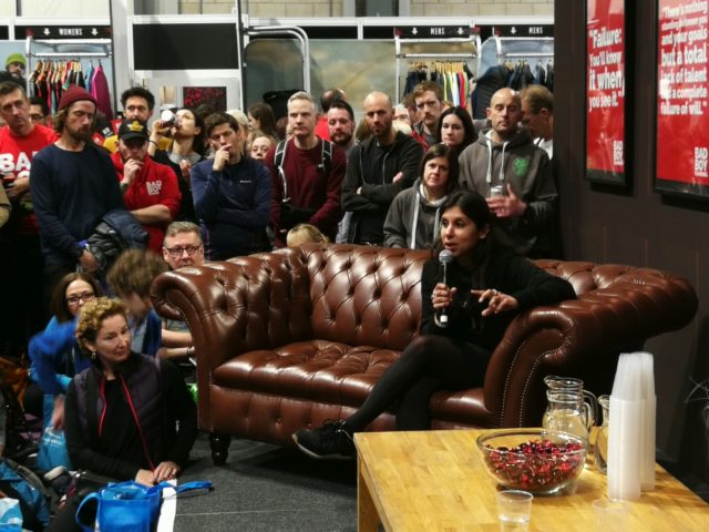 Renee McGregor discusses nutrition advice for Ultra Runners - a serious topic that 'went down well' with a knowledgeable Ultra Zone crowd